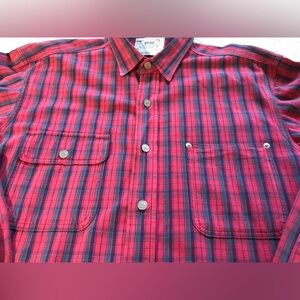 Polo by Ralph Lauren White Label Red and Navy Plaid Shirt